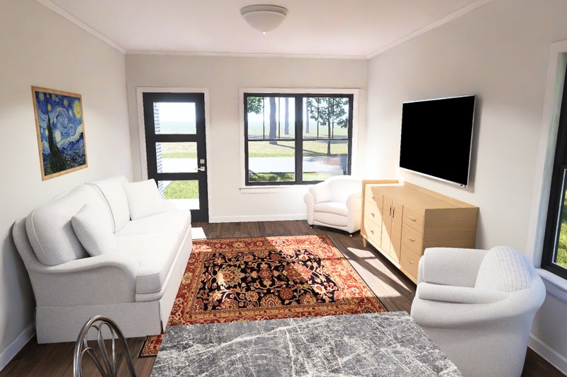 Home Plan - Interior - Family Room 2 for Modern House Plan #513-2476 - 3 bed, 2 bath