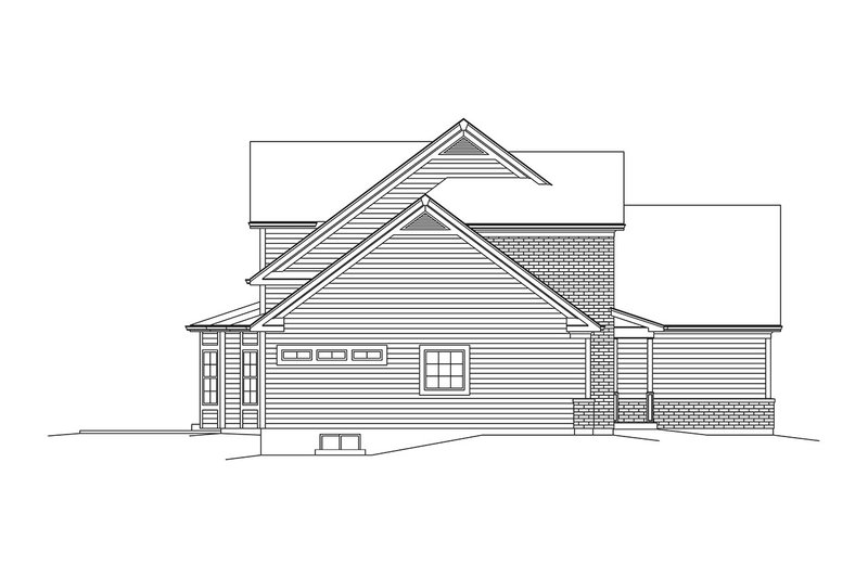 House Plan Design - Exterior - Other Elevation 1 for Traditional House Plan #57-655 - 3 bed, 2.5 bath