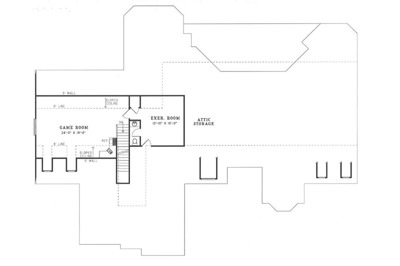 Architectural House Design - Floor Plan - Upper Floor for European House Plan #17-240 - 3 bed, 4.5 bath
