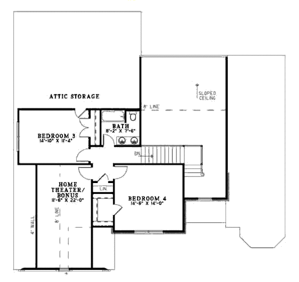 Home Plan - European Floor Plan - Upper Floor Plan #17-646