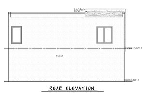 Exterior - Rear Elevation for Modern House Plan #20-2568 - 1 bed, 1 bath