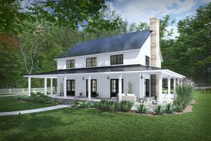 Exterior - Other Elevation 1 for Farmhouse House Plan #120-295 - 4 bed, 3 bath