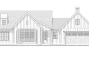 Farmhouse Style House Plan - 3 Beds 2 Baths 1458 Sq/Ft Plan #1114-74 Exterior 