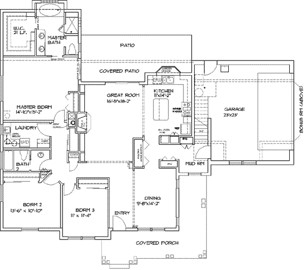 House Plan Design - Traditional Floor Plan - Main Floor Plan #117-297