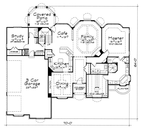 Home Plan - European Floor Plan - Main Floor Plan #20-2117