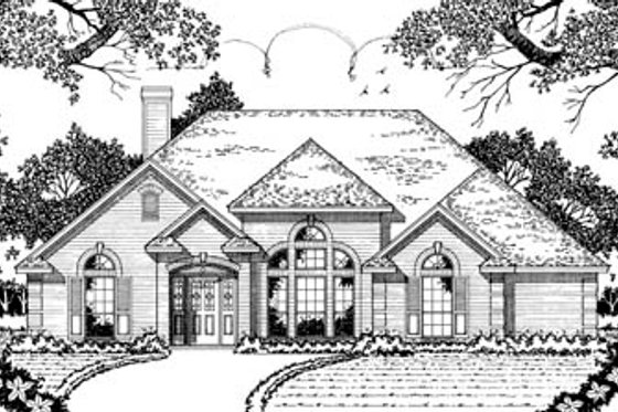 Exterior - Front Elevation for Traditional House Plan #42-127 - 2 bed, 2 bath