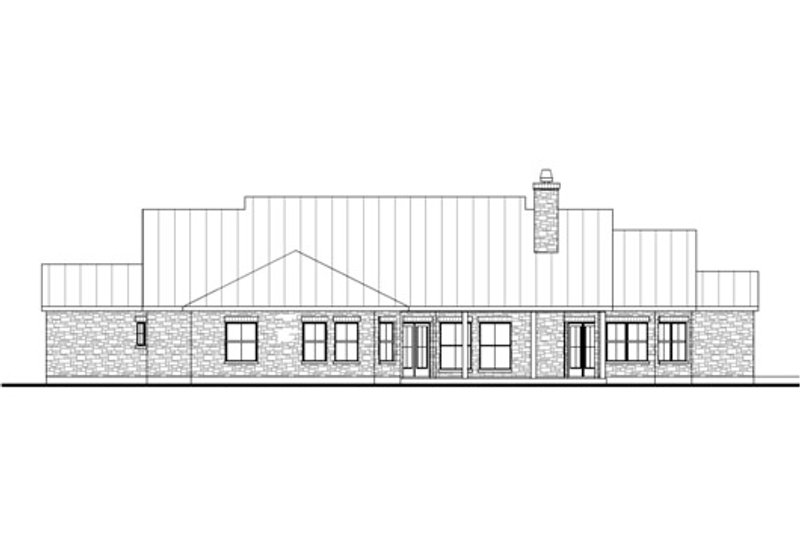 Architectural House Design - Exterior - Rear Elevation for Country House Plan #80-174 - 4 bed, 3 bath
