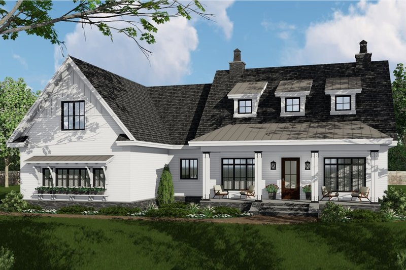 Dream House Plan - Farmhouse Exterior - Front Elevation Plan #51-1141