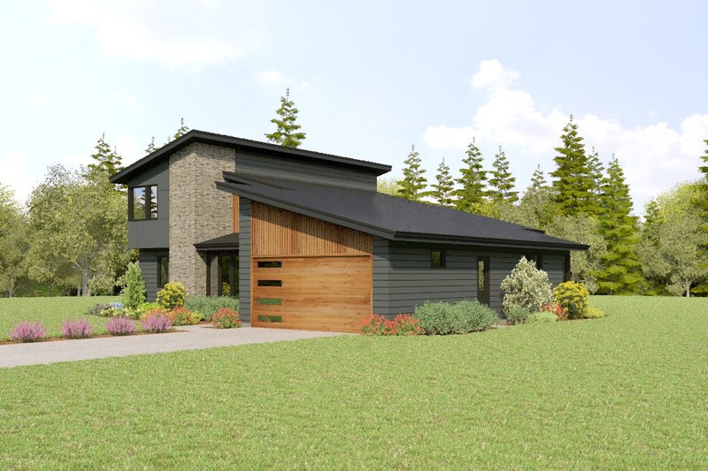 Dream House Plan - Exterior - Front Elevation 4 for Contemporary House Plan #48-1168 - 3 bed, 2.5 bath