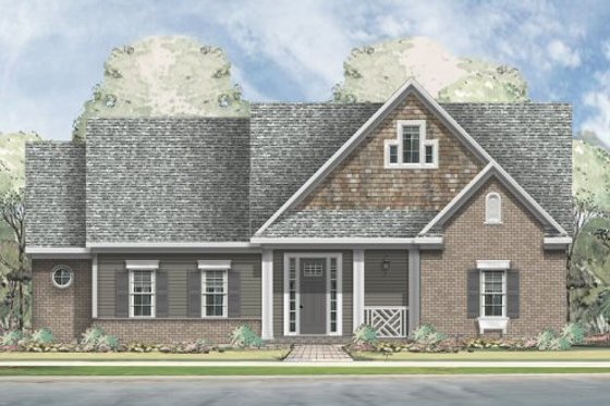 Exterior - Front Elevation for Traditional House Plan #424-279 - 3 bed, 2 bath