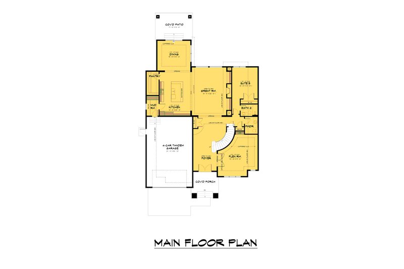 Home Plan - Floor Plan - Main Floor for Traditional House Plan #1066-219 - 5 bed, 4.5 bath