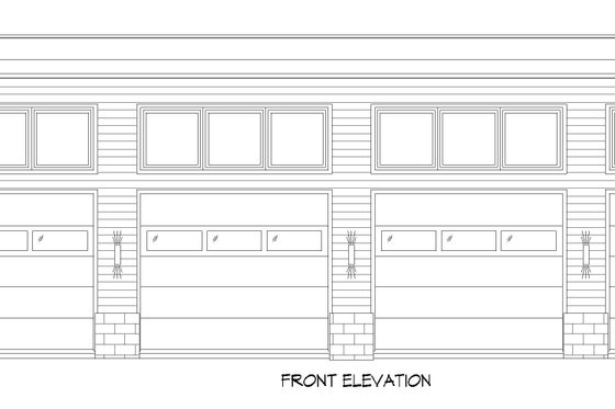 Exterior - Front Elevation 4 for Contemporary House Plan #932-1419, 0 bath