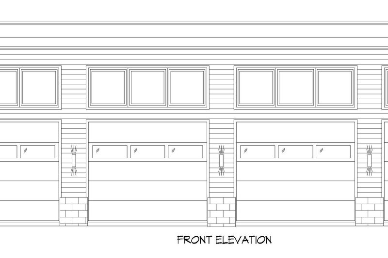 Architectural House Design - Exterior - Front Elevation 4 for Contemporary House Plan #932-1419, 0 bath