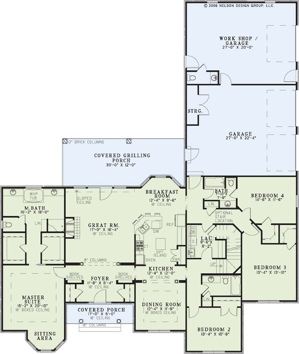Dream House Plan - Country Floor Plan - Main Floor Plan #17-2915