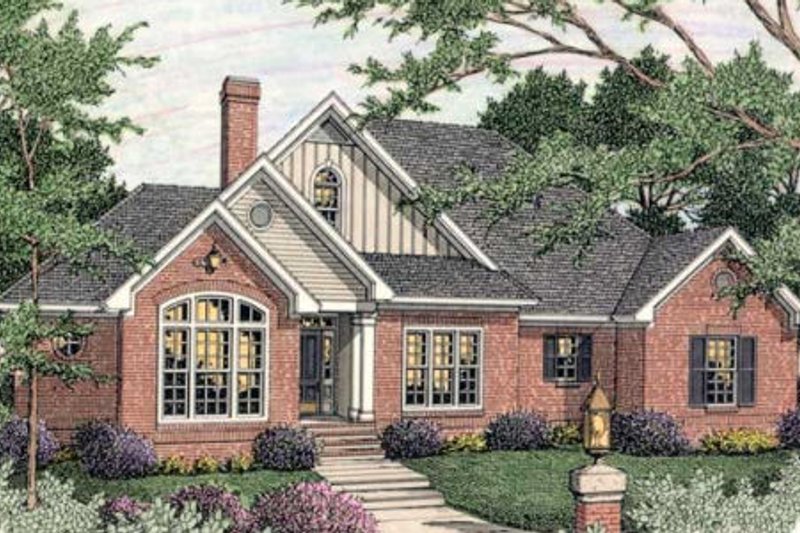 Architectural House Design - Traditional Exterior - Front Elevation Plan #406-295