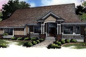 Country Exterior - Front Elevation Plan #320-462