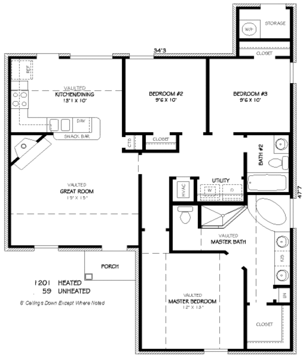 Traditional Floor Plan - Main Floor Plan #424-239