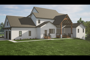 Exterior - Rear Elevation for Farmhouse House Plan #1116-26 - 4 bed, 4.5 bath
