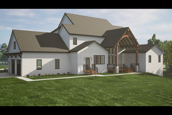 Exterior - Rear Elevation for Farmhouse House Plan #1116-26 - 4 bed, 4.5 bath