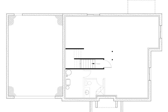 Floor Plan - Lower Floor for Farmhouse House Plan #23-2392 - 4 bed, 2.5 bath
