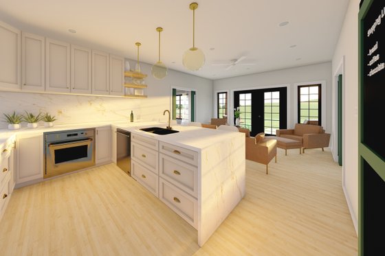 Interior - Kitchen for Farmhouse House Plan #126-175 - 2 bed, 2 bath