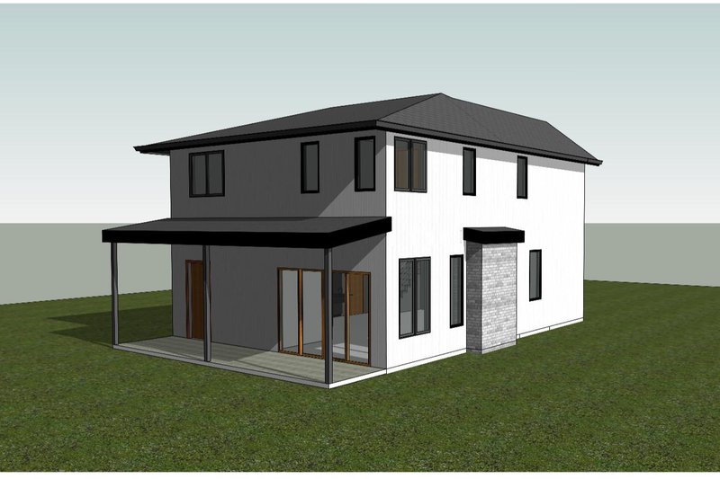 House Plan Design - Exterior - Rear Elevation 1 for Farmhouse House Plan #1066-221 - 3 bed, 2.5 bath