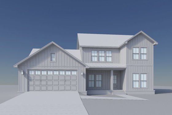 Exterior - Front Elevation 4 for Farmhouse House Plan #430-417 - 5 bed, 2.5 bath