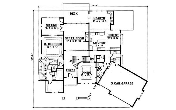 European Floor Plan - Main Floor Plan #67-194