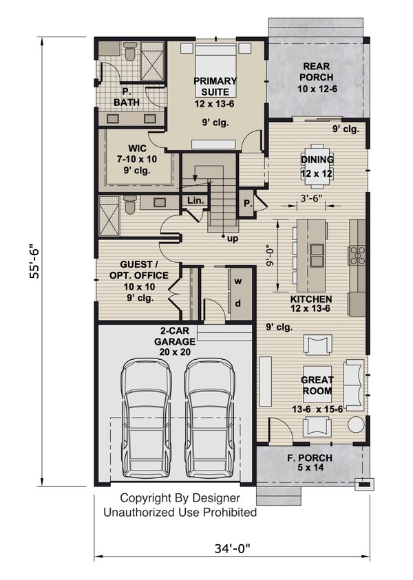 Architectural House Design - Floor Plan - Main Floor for Bungalow House Plan #51-1552 - 5 bed, 4 bath