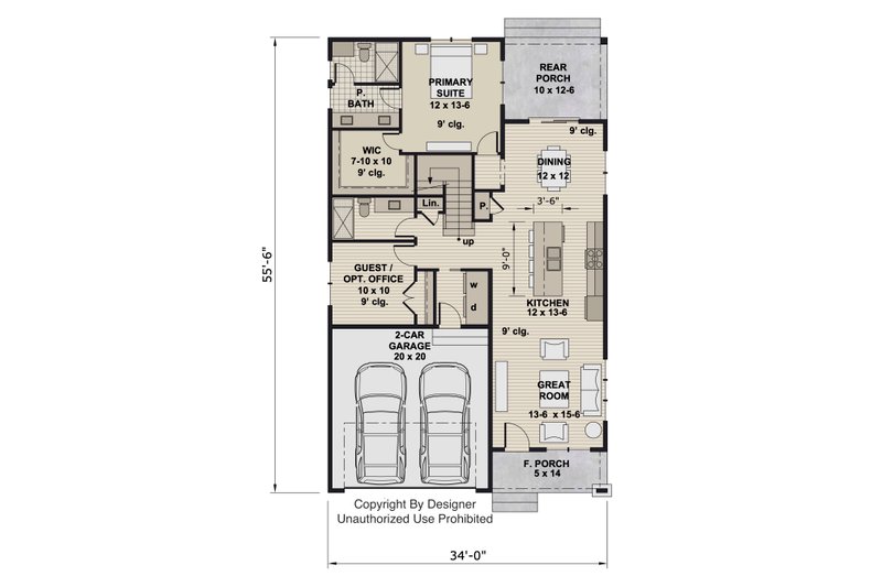 Architectural House Design - Floor Plan - Main Floor for Bungalow House Plan #51-1552 - 5 bed, 4 bath