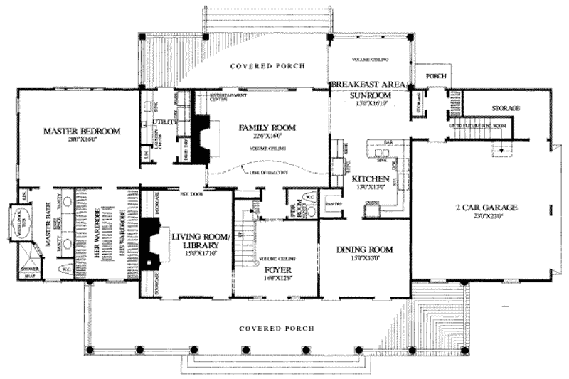Dream House Plan - Floor Plan - Main Floor for Southern House Plan #137-236 - 4 bed, 3 bath