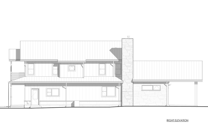 House Blueprint - Exterior - Other Elevation 2 for Farmhouse House Plan #1042-23 - 3 bed, 2.5 bath