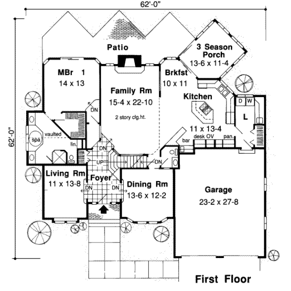 European Floor Plan - Main Floor Plan #312-511