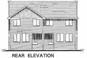 Exterior - Rear Elevation for Farmhouse House Plan #18-293 - 3 bed, 3 bath