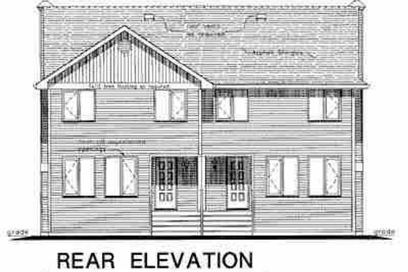 Dream House Plan - Exterior - Rear Elevation for Farmhouse House Plan #18-293 - 3 bed, 3 bath