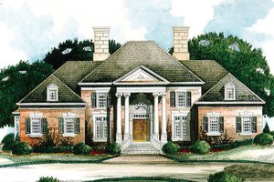 Colonial Exterior - Front Elevation Plan #429-8