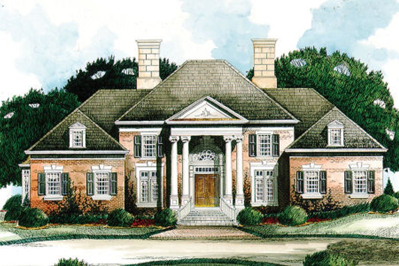 Home Plan - Colonial Exterior - Front Elevation Plan #429-8
