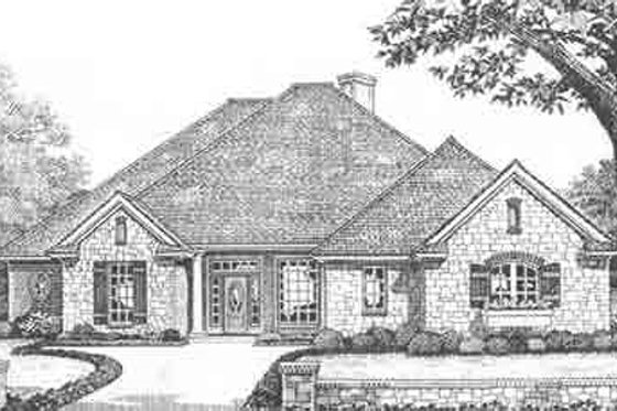 Exterior - Front Elevation for European House Plan #310-355 - 4 bed, 3 bath