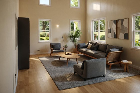 Interior - Family Room 1 for Barndominium House Plan #1112-22 - 2 bed, 2 bath