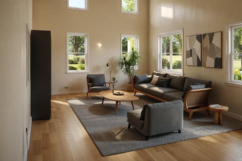 Dream House Plan - Interior - Family Room 1 for Barndominium House Plan #1112-22 - 2 bed, 2 bath