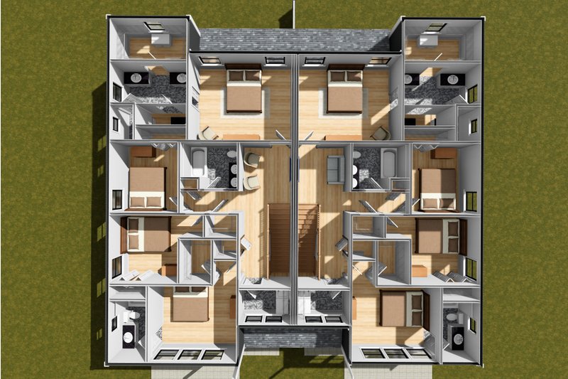 House Design - Floor Plan - Upper Floor 1 for Modern House Plan #513-2318 - 4 bed, 3.5 bath