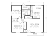 Ranch Style House Plan - 2 Beds 1 Baths 781 Sq/Ft Plan #1-109 