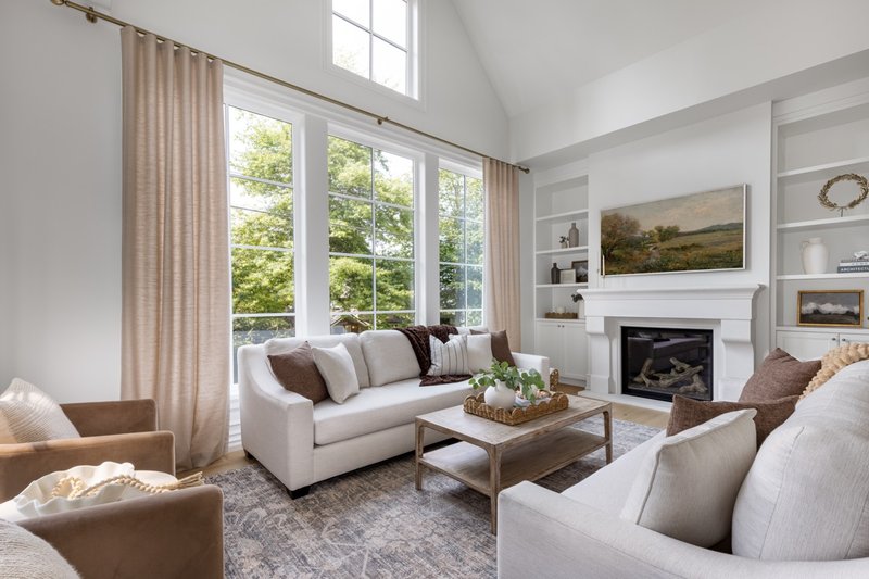 House Blueprint - Interior - Family Room 1 for Farmhouse House Plan #1114-97 - 4 bed, 3.5 bath