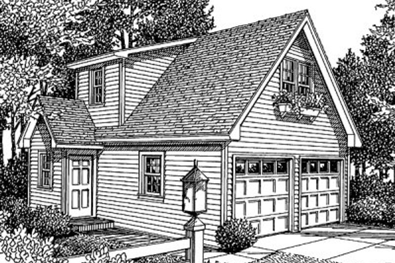 House Blueprint - Traditional Exterior - Front Elevation Plan #41-101