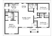 European Style House Plan - 3 Beds 2 Baths 1286 Sq/Ft Plan #69-167 