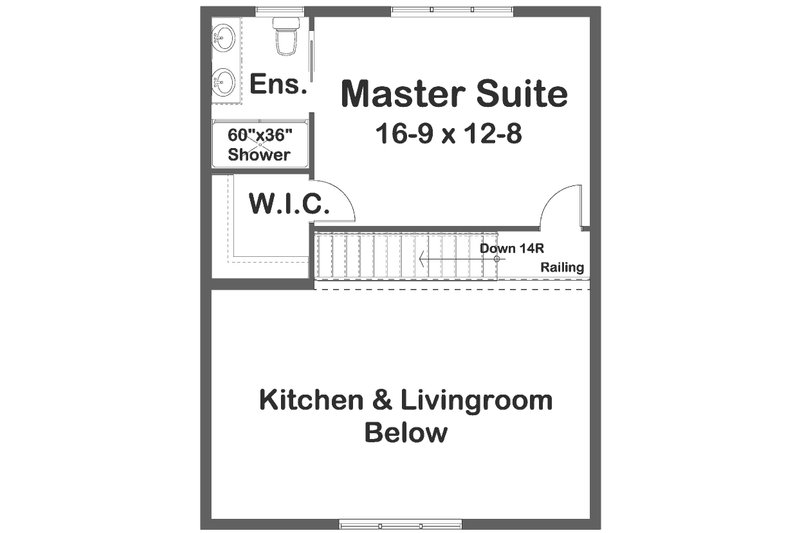 Dream House Plan - Floor Plan - Upper Floor for Cabin House Plan #126-267 - 2 bed, 2 bath