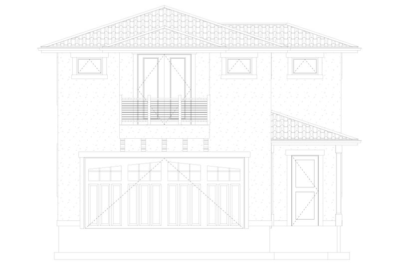 Architectural House Design - Exterior - Front Elevation 6 for Mediterranean House Plan #1060-494 - 1 bed, 2 bath
