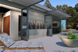 Modern Exterior - Covered Porch Plan #484-4