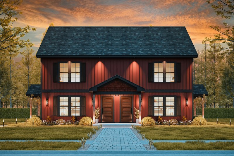 House Blueprint - Exterior - Front Elevation 5 for Bungalow House Plan #54-601 - 6 bed, 6 bath