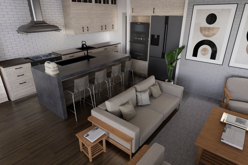 Architectural House Design - Interior - Kitchen for Farmhouse House Plan #1112-15 - 4 bed, 3 bath
